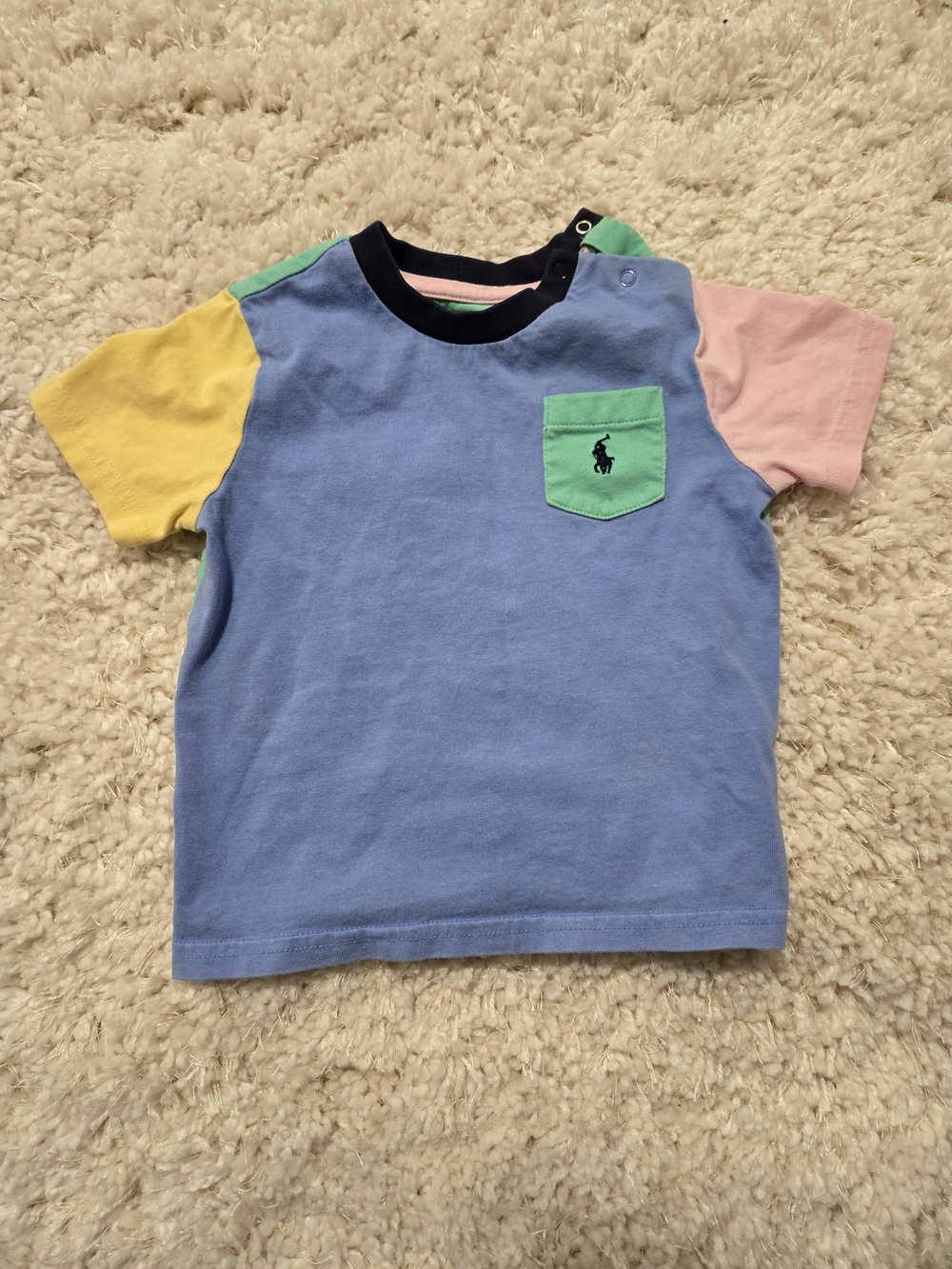 Colorblock Polo Ralph Lauren Toddler Tee Size 12 Month